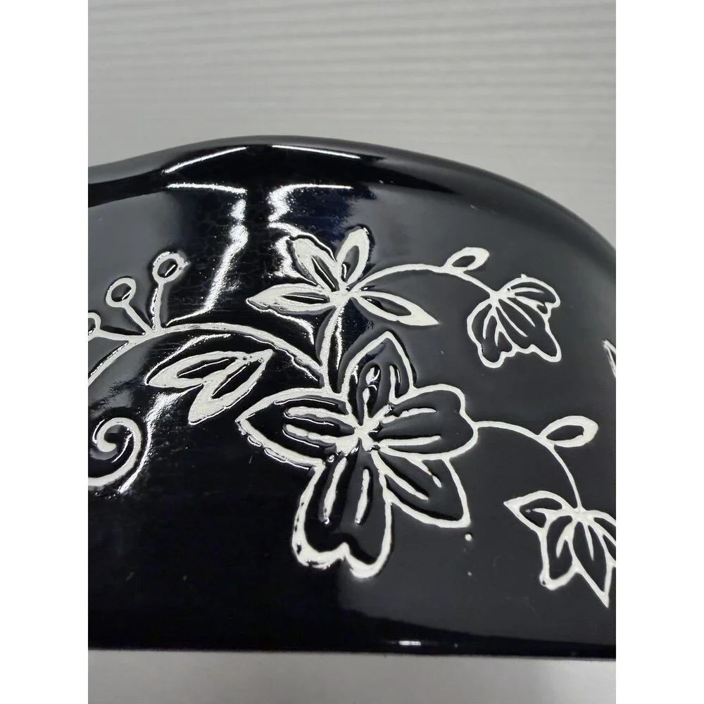 Temptations Floral Lace Black Baking Dish 10